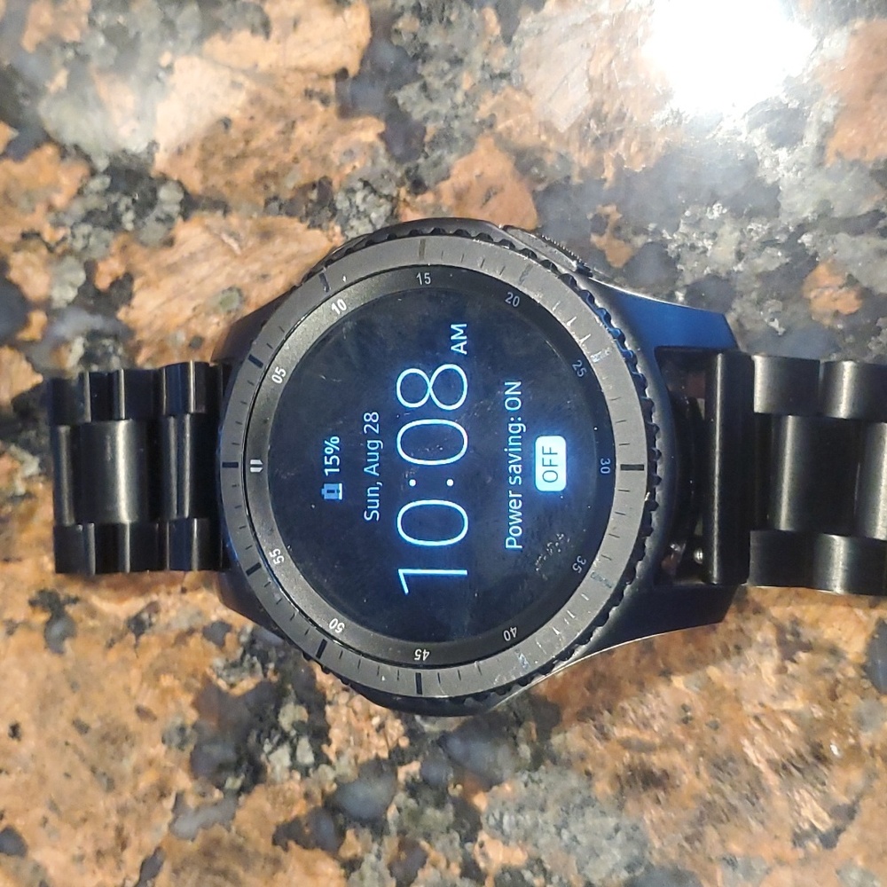 Samsung Gear 3 Frontier 46mm Smart Watch, New Battery & Charger & X-tra Bands - Picture 3 of 16